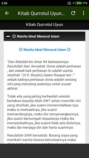 Kitab Qurrotul Uyun - Terjemahan