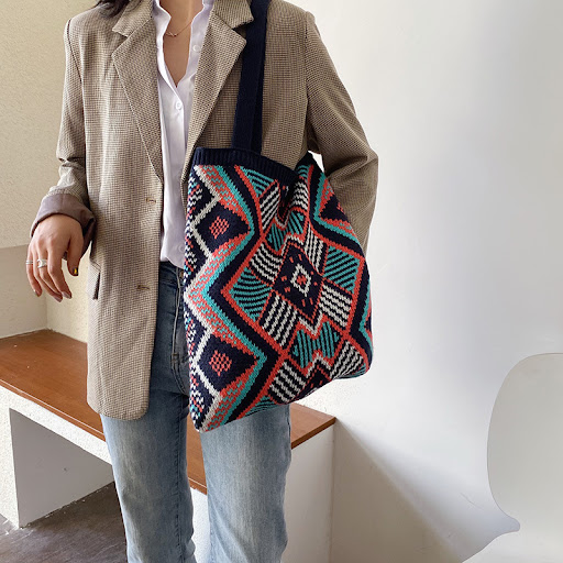 Title 1, Large-capacity woven bag, atmospheric one-shoul...
