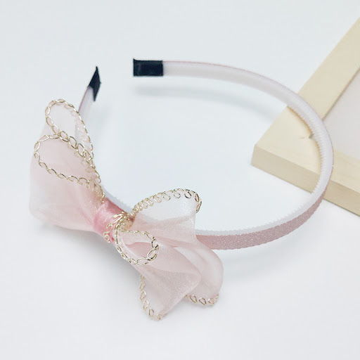 Title 7, New Childrens Mesh Gold Edge Bow Headband, sty...