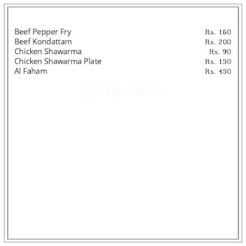 Soofi Mandhi menu 