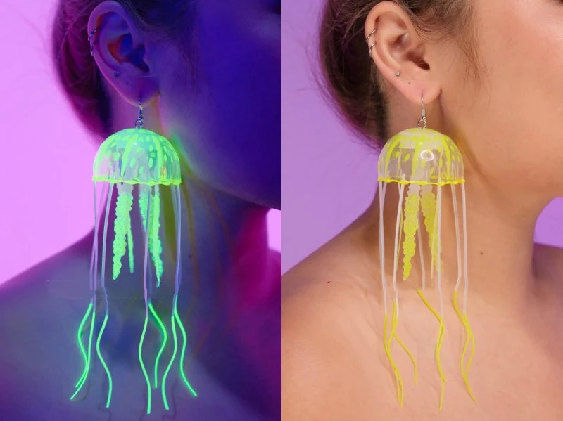Title 5, Fluorescentne Naušnice sa reseama u obliku medu...