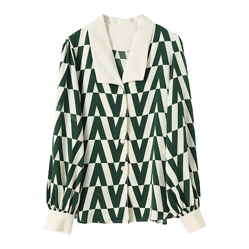 Title 6, Womens Geometric Print Vintage Layered Lapel S...