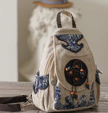Title 6, Retro Style Artistic Crafts Woven Pouch Canvas ...