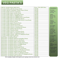 Creamy Pasta menu 1