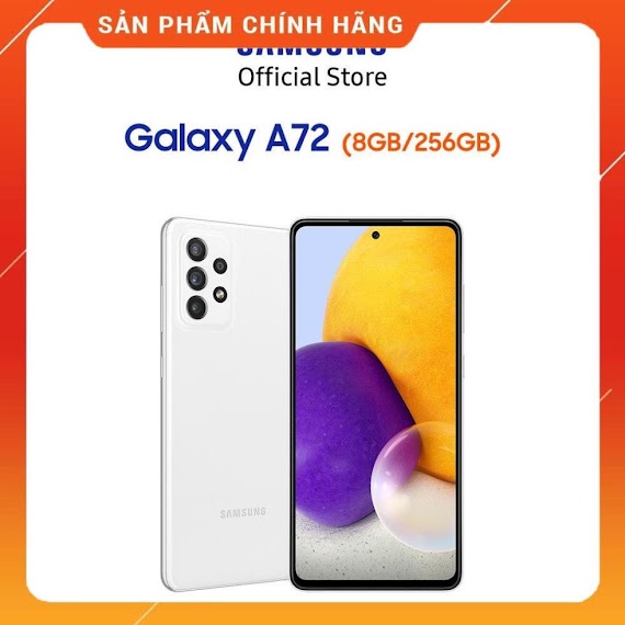 Điện Thoại Samsung Galaxy A72 (8Gb/128Gb) - Hàng Chính Hãng , Mới 100% , Lỗi 1 Đổi 1 .