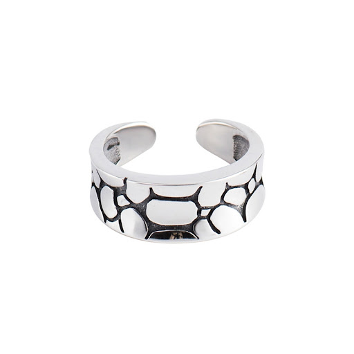 Title 7, Bague Crack Vintage en Argent Thaïlandais Motif...