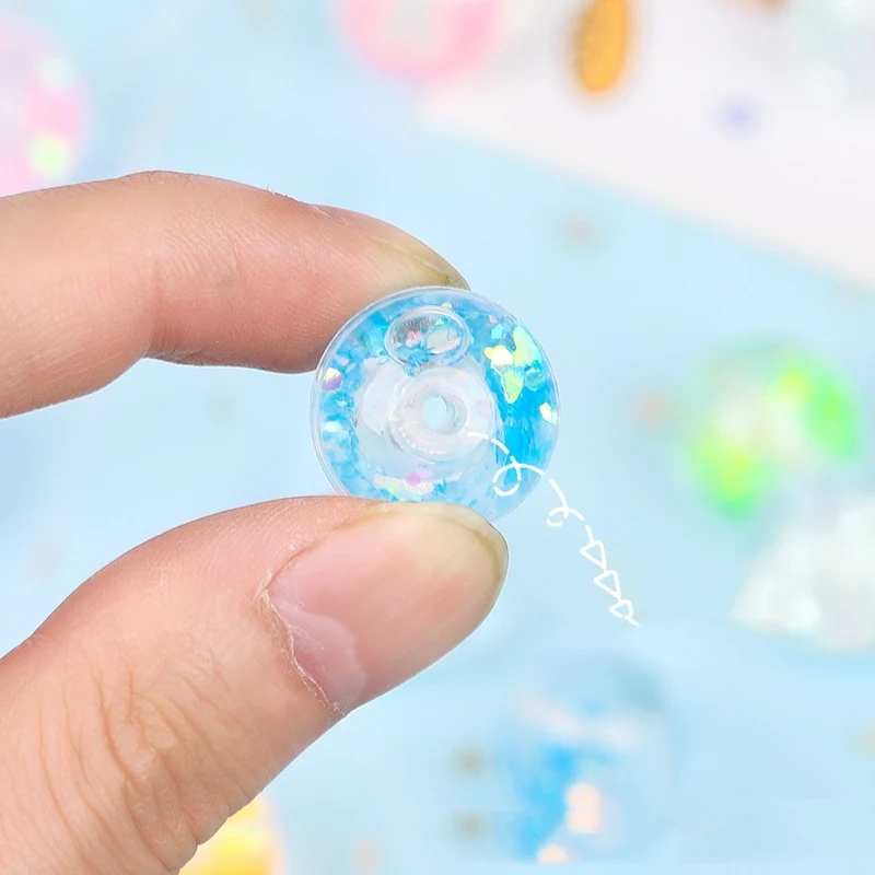 Acryl sieradenaccessoires met recht gat, quicksand ballen, voor creatief ontwerpen. Hoogwaardige materialen voor unieke sieraden.