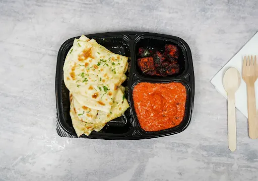 Butter Kulcha, Paneer Butter Masala,Pepper Chicken Dry Boneless,Salad