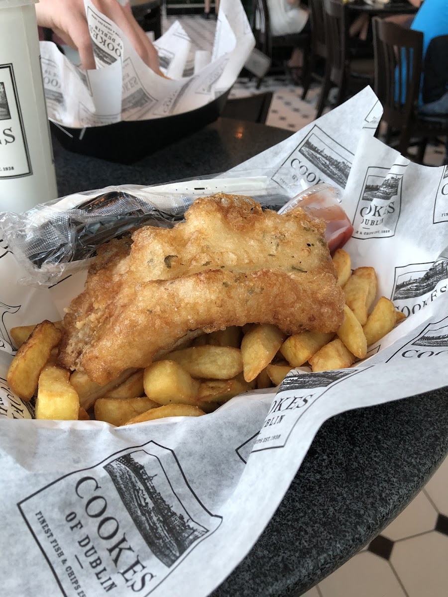 Gluten free fish and chips! 🤤😍