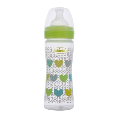 Chicco Baby Feeding Bottle Med - Green, 2m+