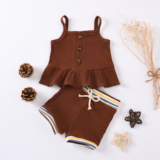Title 3, Sunken Stripe Suspenders Small Skirt Rib Shorts...