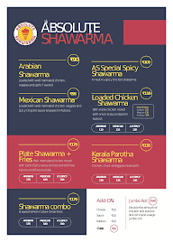 Absolute Shawarma menu 2