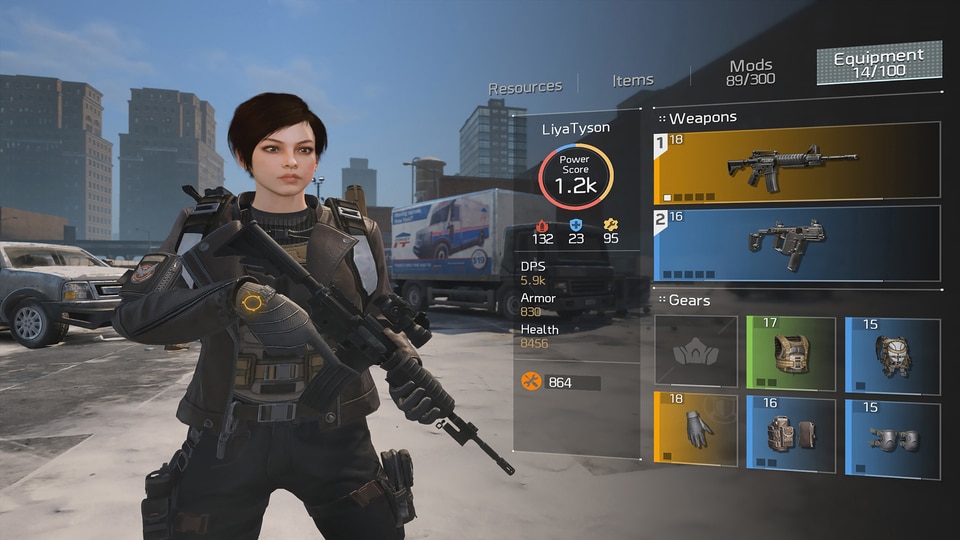 Menu kostumisasi equipment di The Division Resurgence