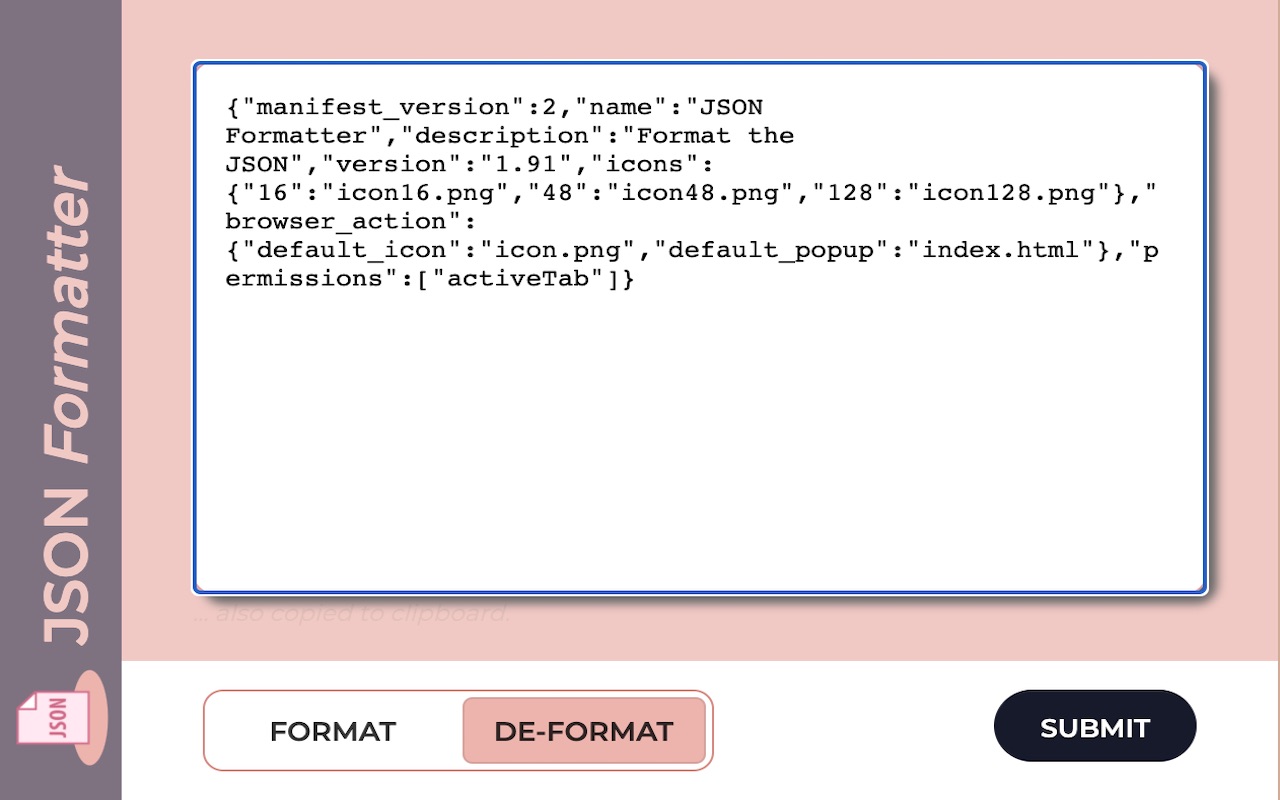 JSON Formatter Preview image 6