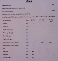 Bongo Bondhu Kitchen menu 1