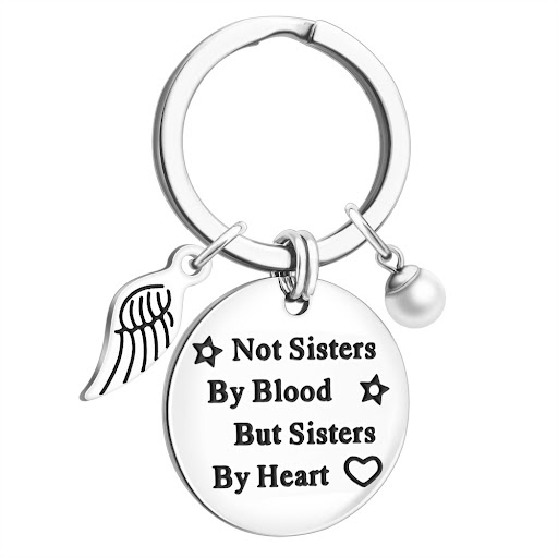 Title 5, Stainless Steel Heart-Shaped Lettering Keychain...