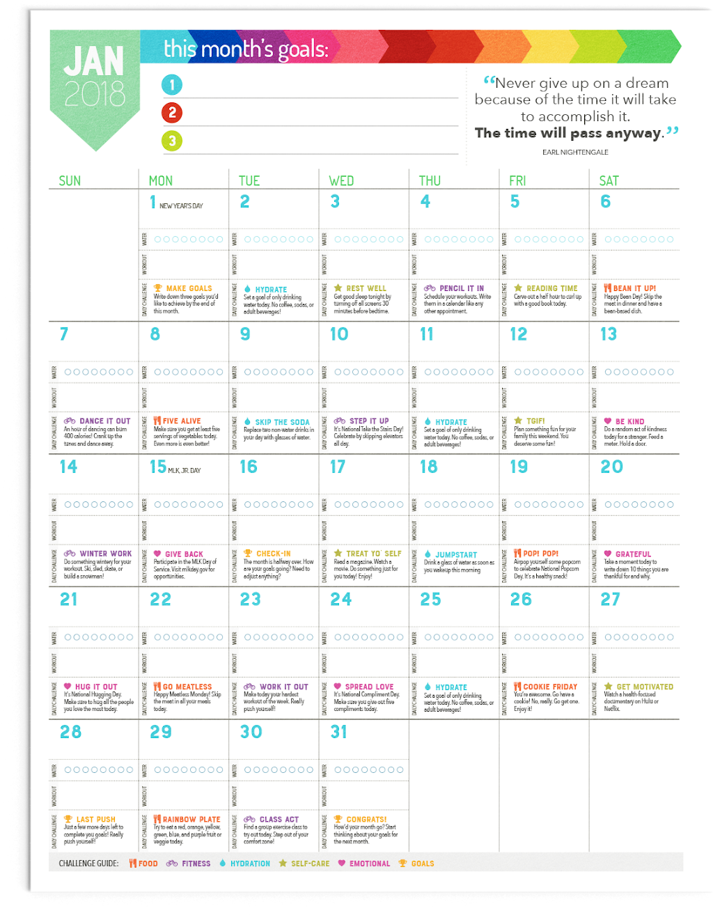 Wholefully Wellness Calendar