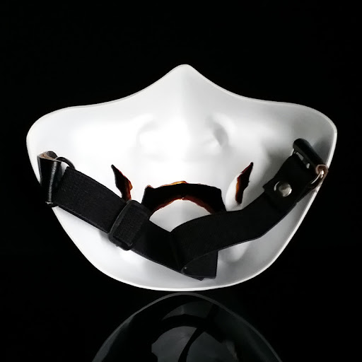 Title 4, Halloween Prajna Mask Half Face Resin Horror Ta...
