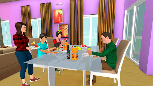 Working Mom Paper Girl: Virtual Mother Family Game