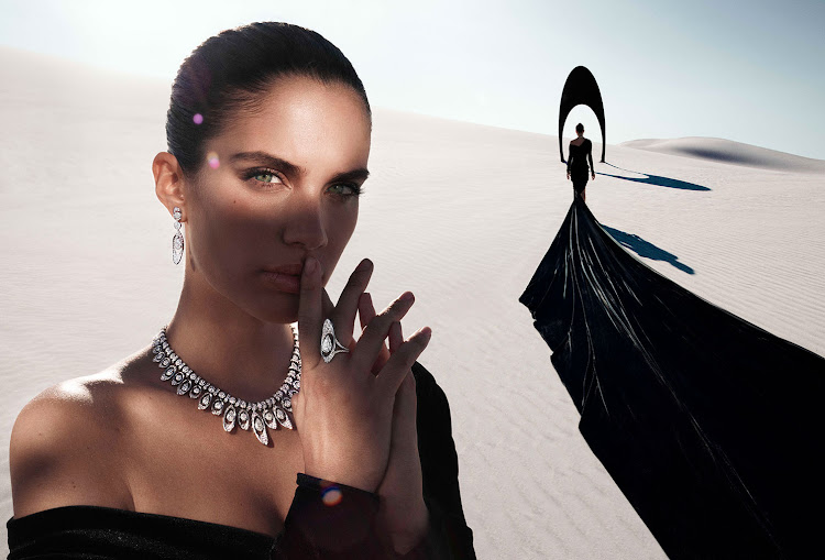 Graff Jewellers' Tribal Collection, featuring Portuguese supermodel Sara Sampaio.