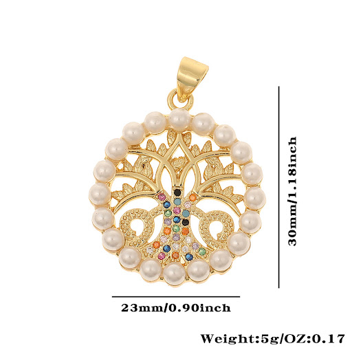 Title 19, Colorful Zircon Light Luxury Tree Of Life Penda...