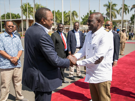 Image result for ruto receives uhuru at the airport