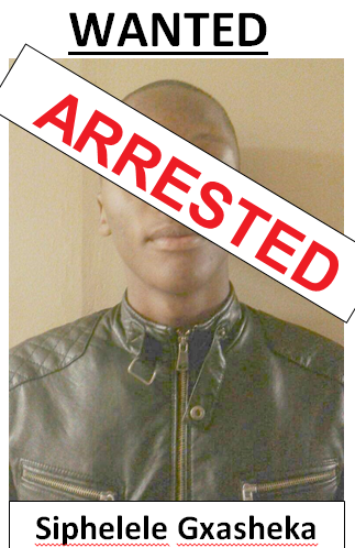 Siphelele Gxasheka was arrested on Friday after his picture was published as wanted in The Herald