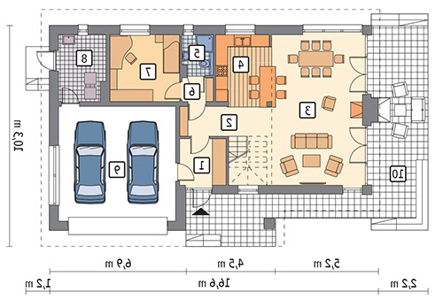 Jasna przestrzeń - M210 - Rzut parteru