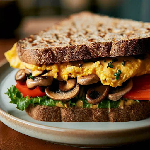 Sauteed Mushroom Egg Sandwich