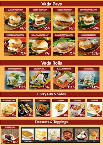 Goli Vada Pav No. 1 menu 