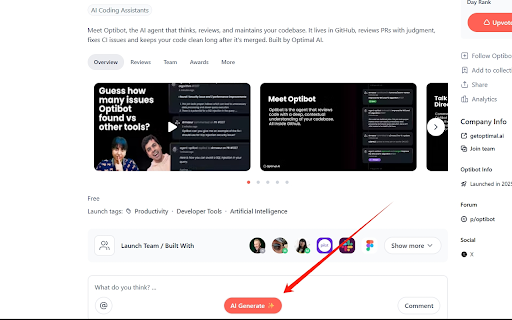 Product Hunt AI Comment Assistant
