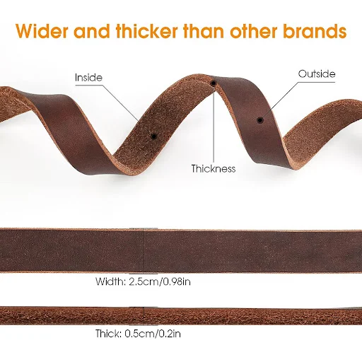 Genuine Leather Dog Leash 3/4/5 ft x 1 inch Soft and Strong Leather Leash for Large and Medium Dog Heavy Duty Dog Traini