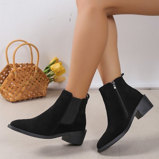 Title 5, Womens Fashion Ankle Boots With Side Zipper, C...
