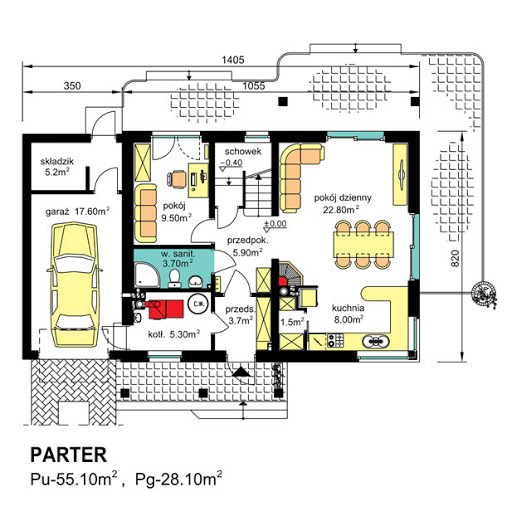 BW-36 wariant 9 - Rzut parteru