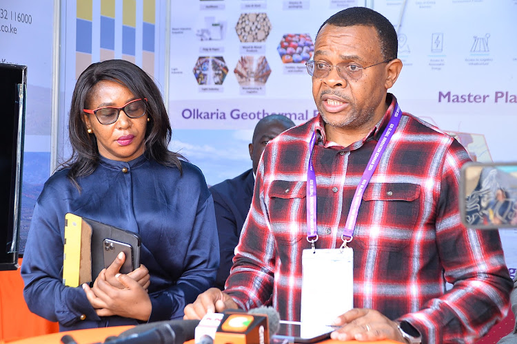 Kenya Electricity Generating Company managing director and chief executive officer Eng. Peter Njenga during the Good to Great Global Innovation Seminar at Tom Mboya Labour College in Kisumu on Tuesday.