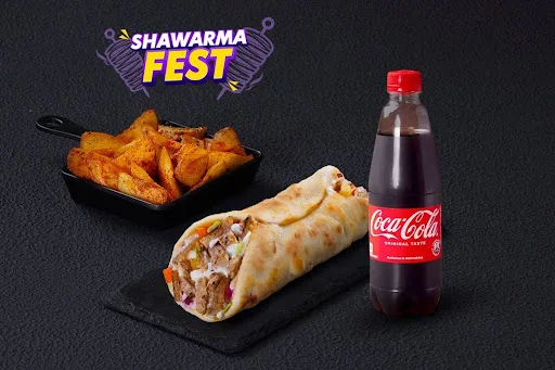 Non-Veg Shawarma With Side & Beverage Meal