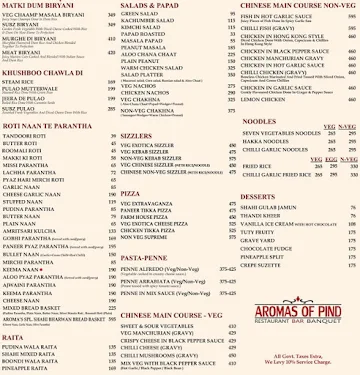 Aromas Of Pind menu 