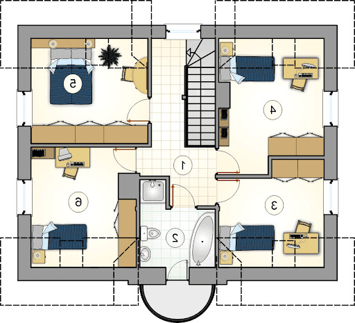 Compact House - Rzut poddasza