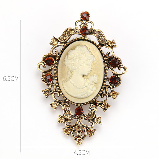 Title 7, Retro Palace Brooch Female, Anti-Light, Europea...