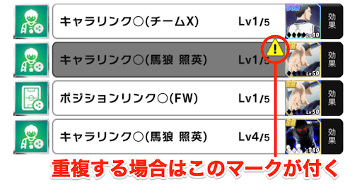 馬狼のキャラリンクと併用が可能