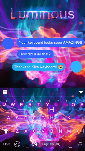 Luminous Emoji Keyboard Theme