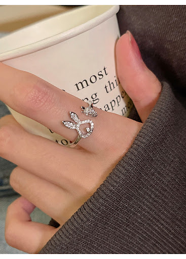 Title 5, Asymmetric Carrot Rabbit Ring for Women. A char...