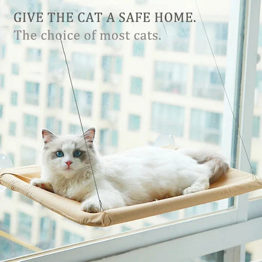 Hanging Cat Bed Pet Cat Hammock Aerial Cats Bed House Kitten Climbing Frame Sunny Window Seat Nest Bearing 20kg Pet Acce