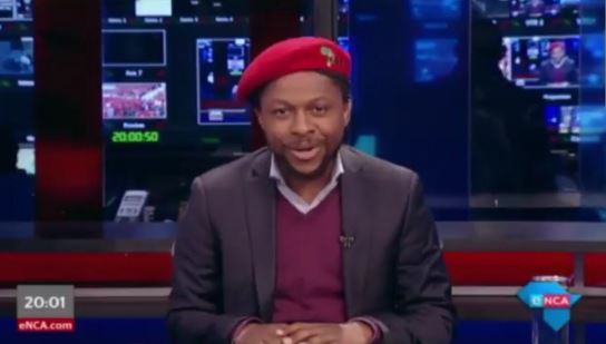 Mbuyiseni Ndlozi was a host on eNCA on Monday.