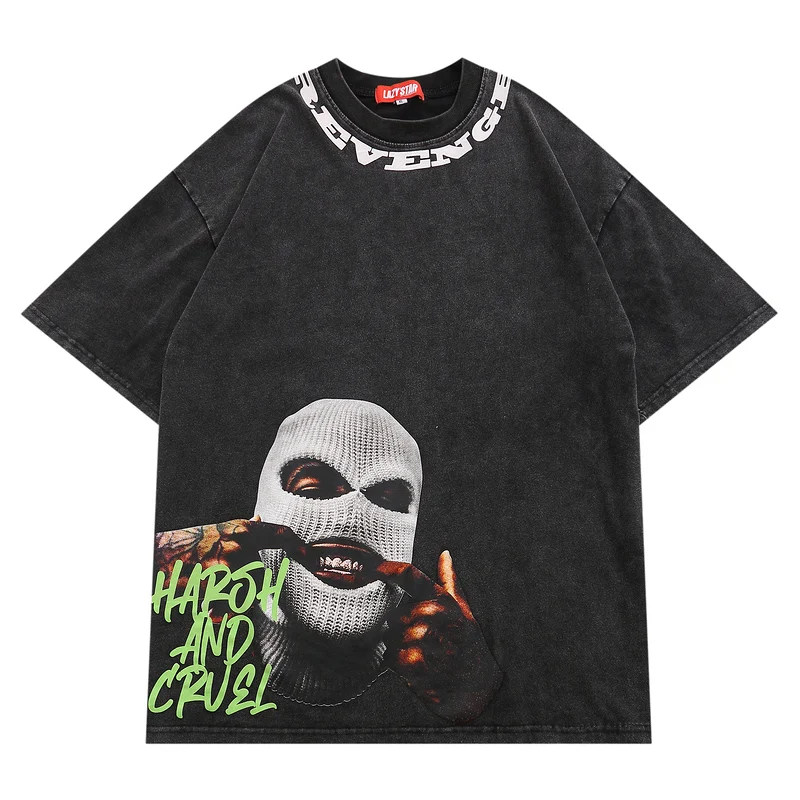 Camisetas Americanas de Manga Corta Lavadas y Desgastadas para Hombre Comodidad y Estilo Casual Ideales para el Verano Prendas Suaves y Versátiles