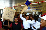 VPS security employees protesting at Gauteng department of human settlements.