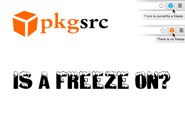 Pkgsrc Freeze Status chrome extension