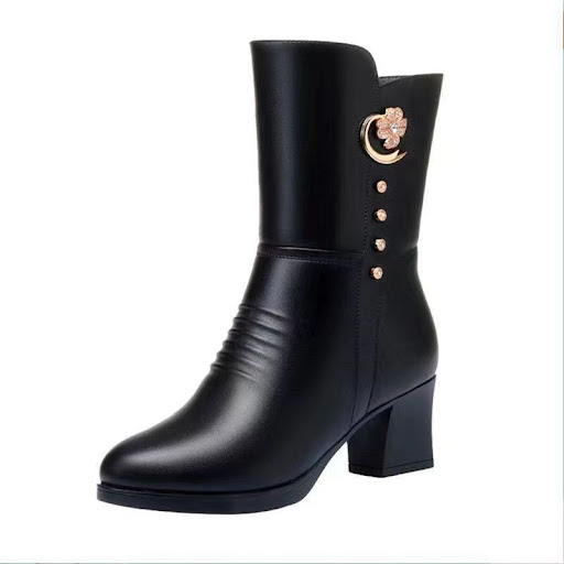 Title 6, Womens Cotton Boots Soft Leather Martin Boots ...