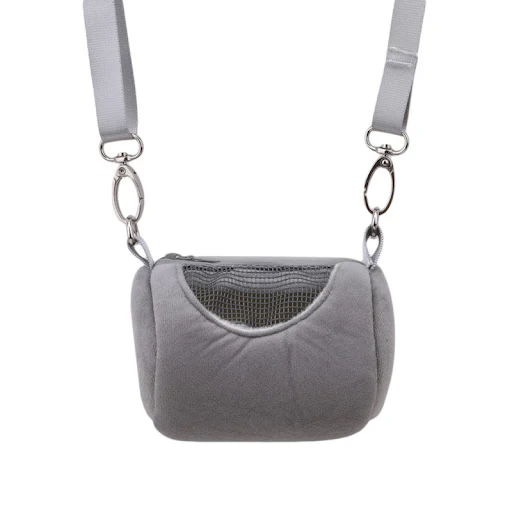 Pet Cage Cross Body Accessories Cylinder Design Soft Practical House Travel Portable Squirrel Visible Mesh Hamster Carri