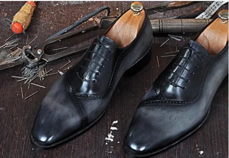 Title 5, Zapatos de cuero casuales para hombre con cordo...